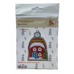 Raudoni Kalėdiniai nameliai KF022/92