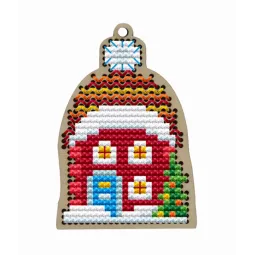 Raudoni Kalėdiniai nameliai KF022/92