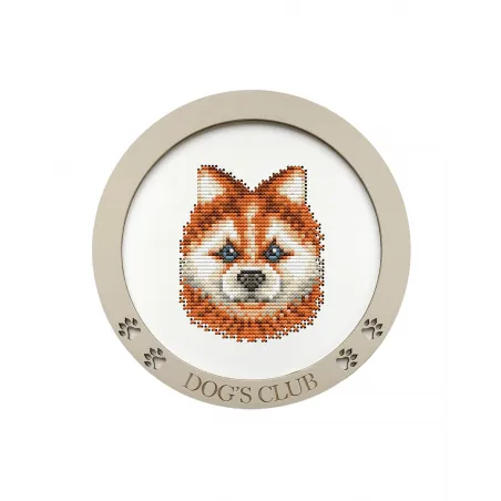 Adorable chien (base en bois avec cadre) KF058/7