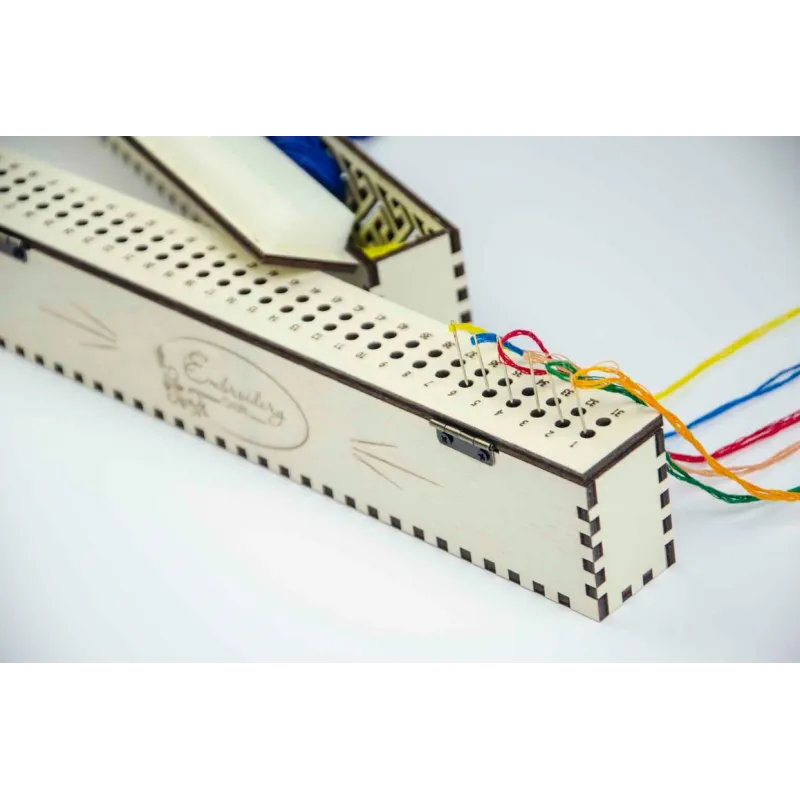 Organizer for needles on a wooden base. Ivory, 60 holes OG-006