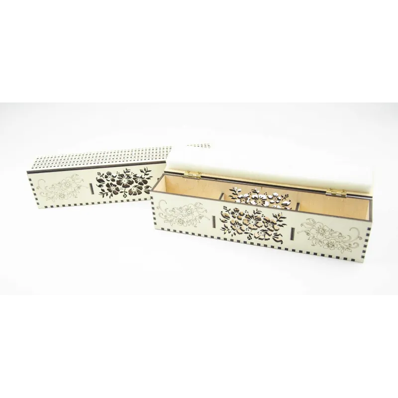 Organizer for needles on a wooden base. Ivory, 200 holes OG-059