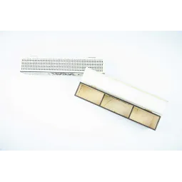 Organizer for needles on a wooden base. Ivory, 200 holes OG-059
