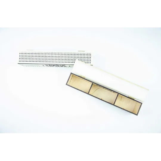 Organizer for needles on a wooden base. Ivory, 200 holes OG-059