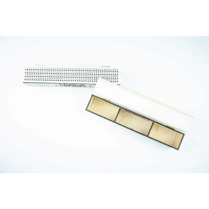 Organizer for needles on a wooden base. Ivory, 200 holes OG-059