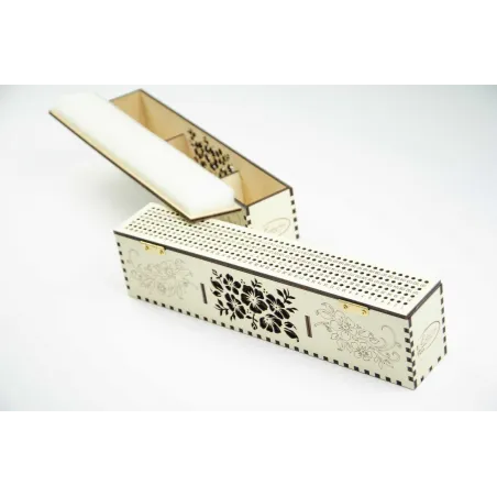 Organizer for needles on a wooden base. Ivory, 200 holes OG-059