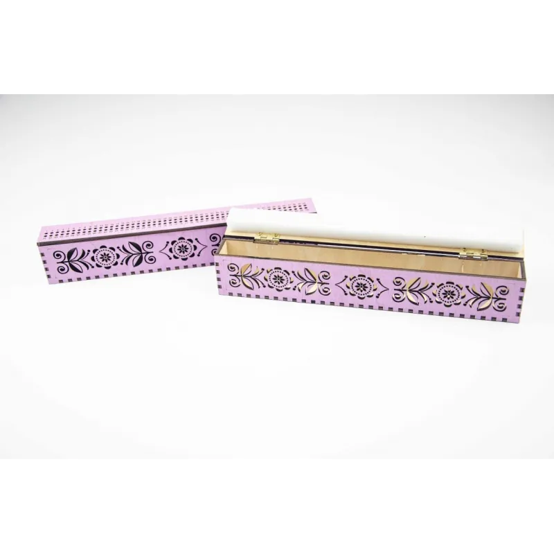 Organizer for needles on a wooden base. Lavender, 100 holes  OG-061