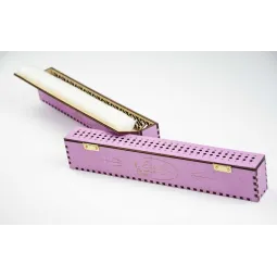 Органайзер для игл на деревянной основе. Лаванда, 60 отверстий OG-062