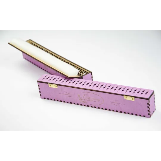 Organizer for needles on a wooden base. Lavander, 60 holes OG-062