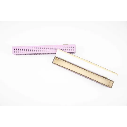 Organizer for needles on a wooden base. Lavander, 60 holes OG-062