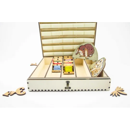 Органайзер для игл на деревянной основе. Ivory, 210 отверстий OG-066