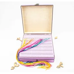 Органайзер для игл на деревянной основе. Лаванда, 210 отверстий OG-067