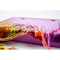 Organizer for needles on a wooden base. Lavander, 66 holes OG-079