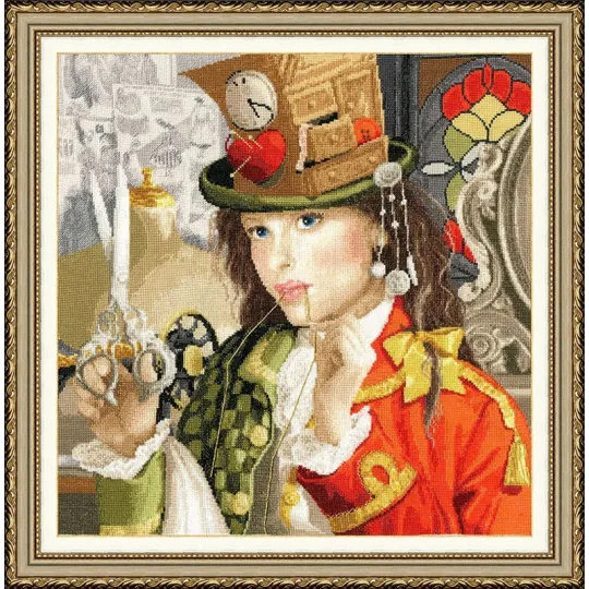 Cross stitch kit "Needlewoman" 38.5x37.5 cm S/CHM041