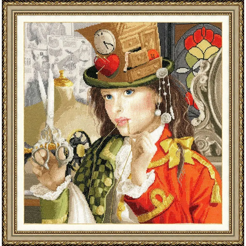 Cross stitch kit "Needlewoman" 38.5x37.5 cm S/CHM041