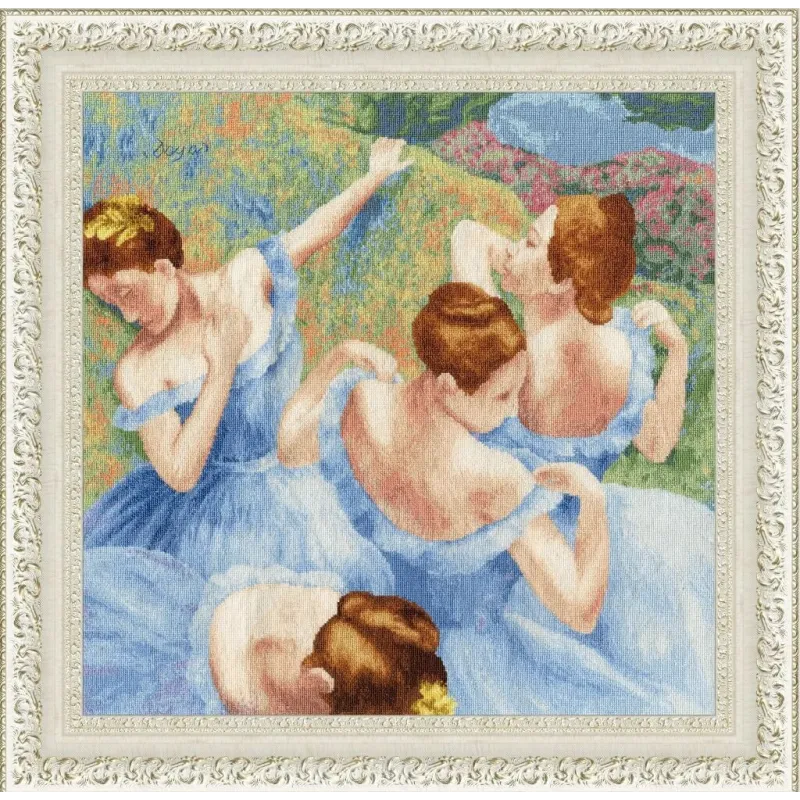 Kreuzstich-Set "Blaue Tänzerinnen" 40.5x41 cm S/MK050
