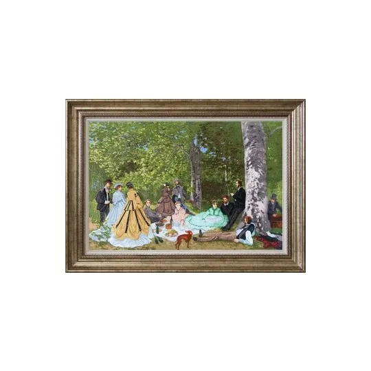 Kit point de croix "Petit déjeuner sur l'herbe" 55,6 × 83,3 cm S/MK057