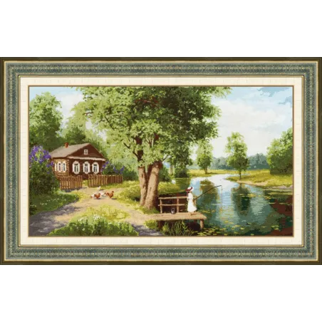 Kreuzstich-Set "Sommeridylle" 40x70 cm S/PF015