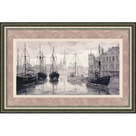 Cross stitch kit "Serene Harbour" 28.5 x 55.5 cm S/MM021