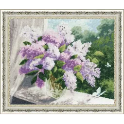 Kryželiu siuvinėjimo rinkinys "Alyvų pavasaris" 30.5x37.9 cm S/LTS054
