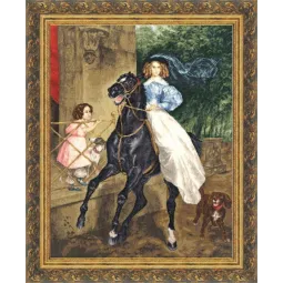 Kryželiu siuvinėjimo rinkinys „Raitelis“ 56x43.4 cm S/MK004