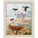 Cross stitch kit "Storks on the Roof" 29.7x24 cm S/Z050