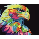 Peinture par numéros. Kit Aigle Arc-en-ciel 40x50 cm T108