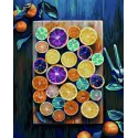 (VENTE) Kit de peinture par numéros. Mélange de fruits 40x50 cm T307