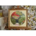 Kreuzstich-Set "Rote Ahornsaison" 31.7×31.7 cm S/VM038