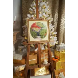 Kryželiu siuvinėjamas rinkinys "Raudonojo klevo sezonas" 31.7×31.7 cm S/VM038