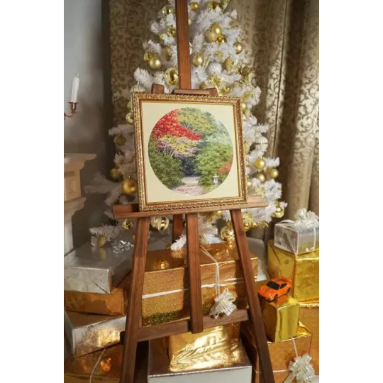 Cross stitch kit "Red maple season" 31.7×31.7 cm S/VM038