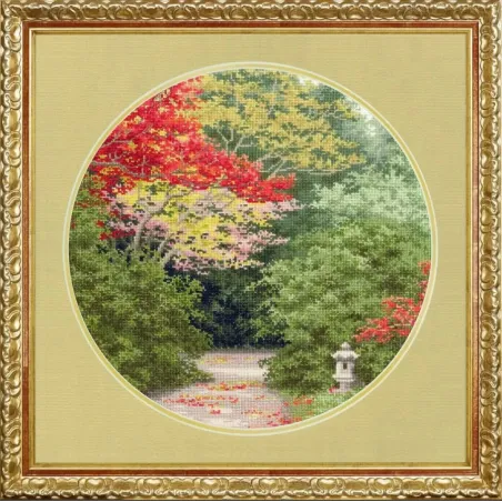 Kreuzstich-Set "Rote Ahornsaison" 31.7×31.7 cm S/VM038