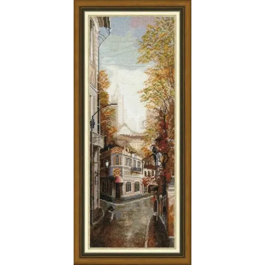 Kit de point de croix "Rue occidentale" 40.8×14.8 cm S/GM050