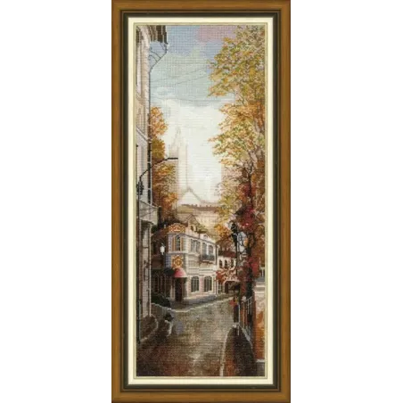 Kit de point de croix "Rue occidentale" 40.8×14.8 cm S/GM050