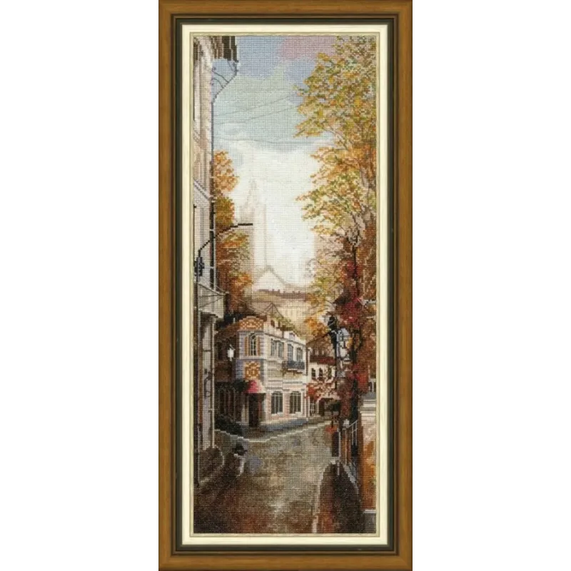 Kit de point de croix "Rue occidentale" 40.8×14.8 cm S/GM050