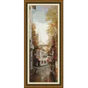 Kit de point de croix "Rue occidentale" 40.8×14.8 cm S/GM050