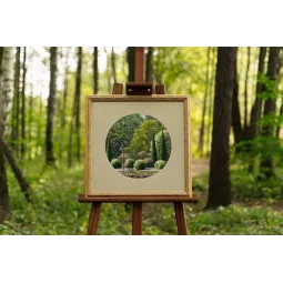 Kryželiu siuvinėjimo rinkinys "Vasaros parkas" 31.7×31.7 cm S/VM037