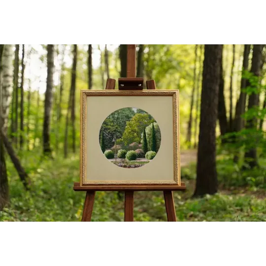 Kreuzstich-Set "Sommerpark" 31.7×31.7 cm S/VM037