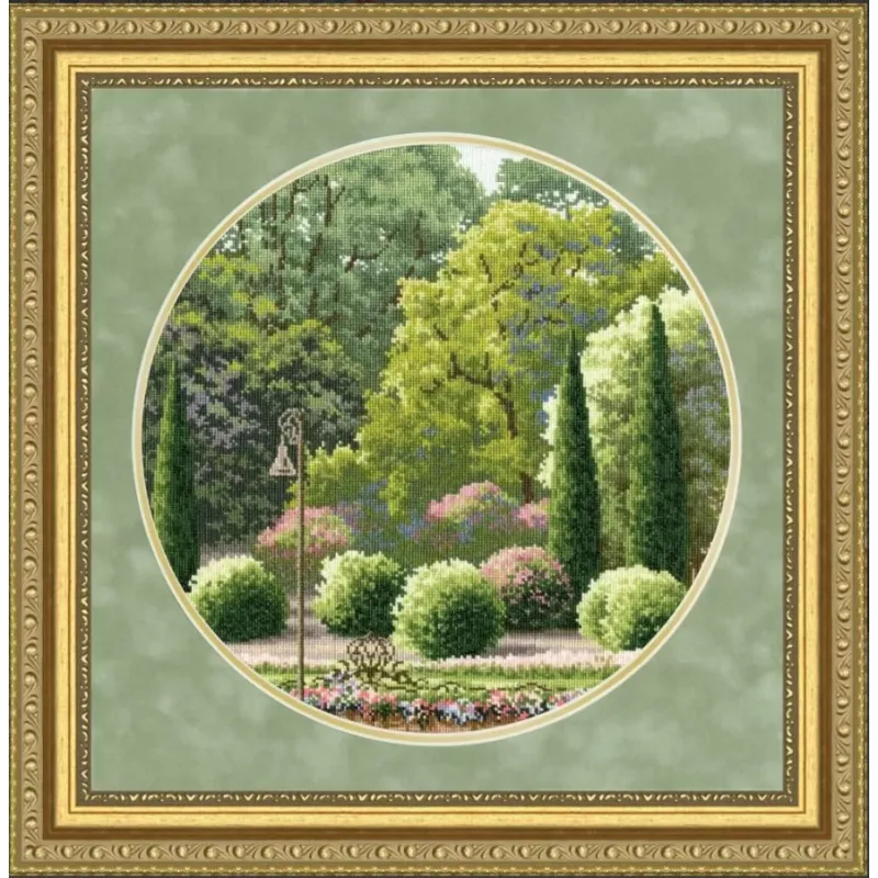 Cross stitch kit "Summer park" 31.7×31.7 cm S/VM037