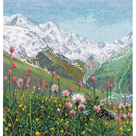 Cross stitch kit "Flowers in the mountains" S1575