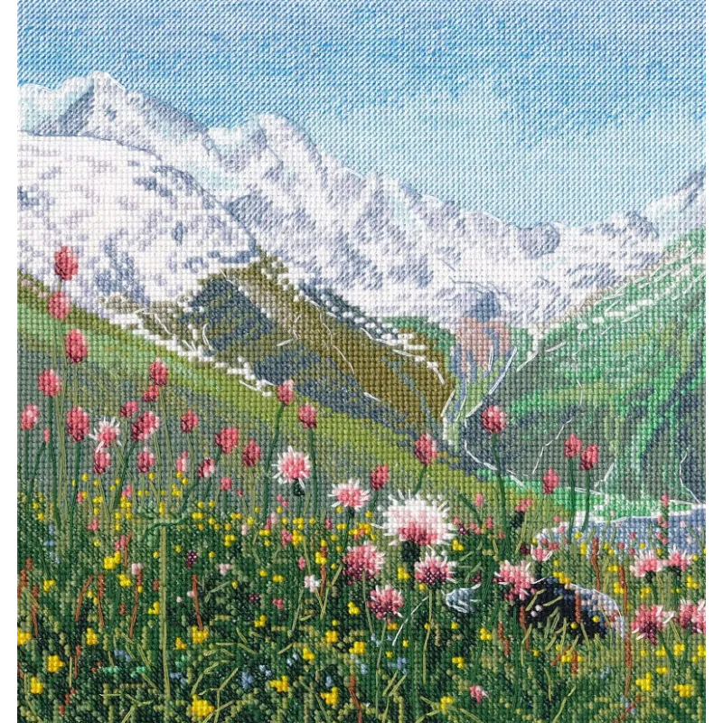 Cross stitch kit "Flowers in the mountains" S1575