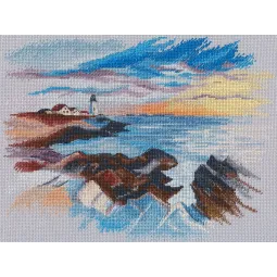 Kit de point de croix "Palette coucher de soleil" S1579