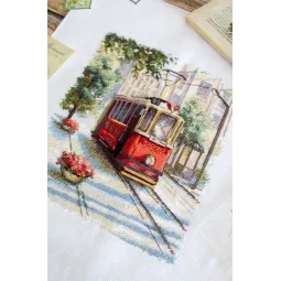 Cross stitch kit "Old tram" SNV-884