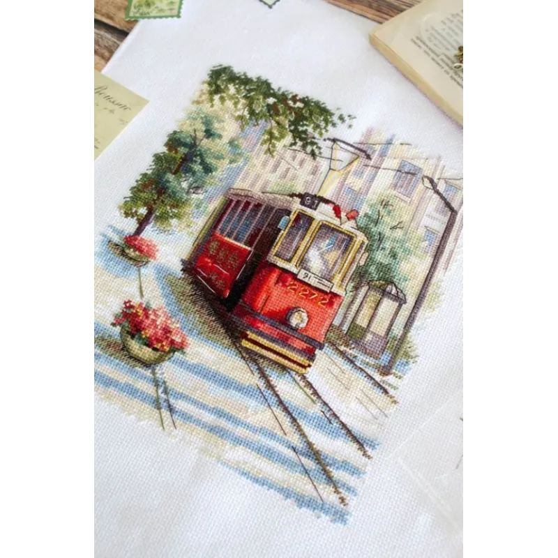 Cross stitch kit "Old tram" SNV-884