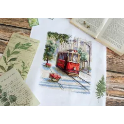 Kryželiu siuvinėjimo rinkinys „Senas tramvajus“ SNV-884