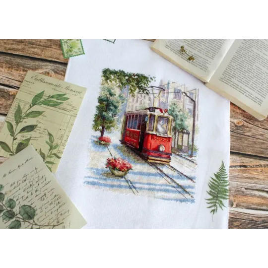 Cross stitch kit "Old tram" SNV-884