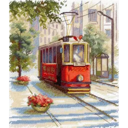 Kryželiu siuvinėjimo rinkinys „Senas tramvajus“ SNV-884