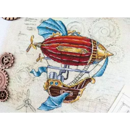 Kreuzstich-Set „Fantastisches Luftschiff“ SRK-854