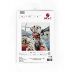 Kit de point de croix compté "Le dalmatien sur le lac de Côme" 29x29cm SBU5039