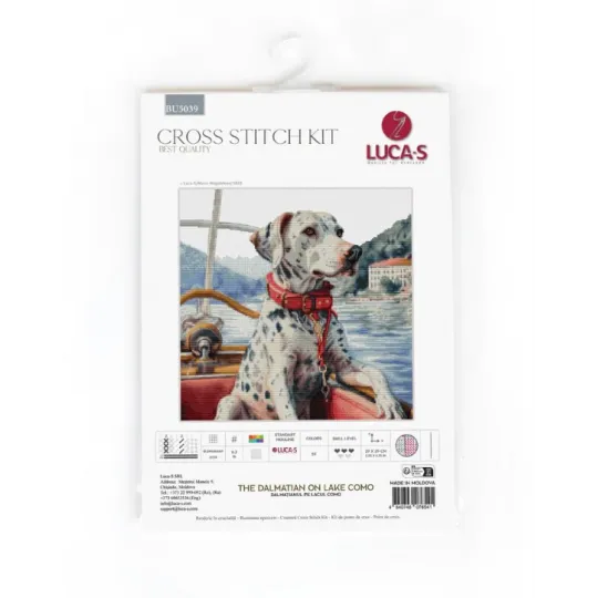 Набор для вышивки крестом "Далматинец на озере Комо" 29x29см SBU5039