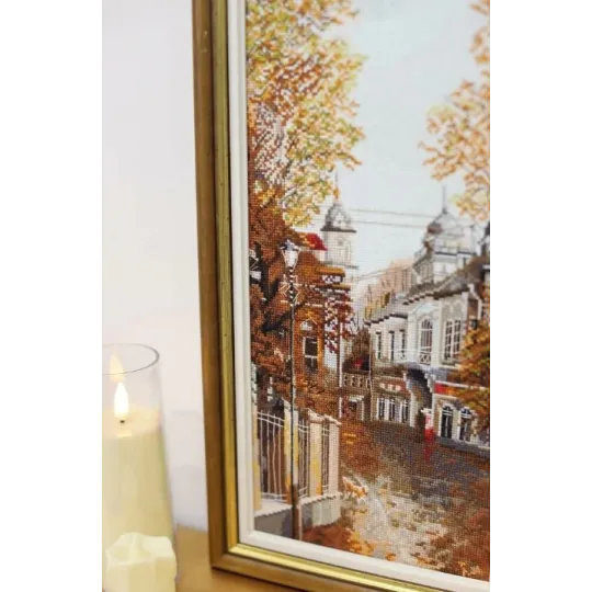 Counted cross stitch kit "Central Street" 14.8x40.8 cm S/GM055